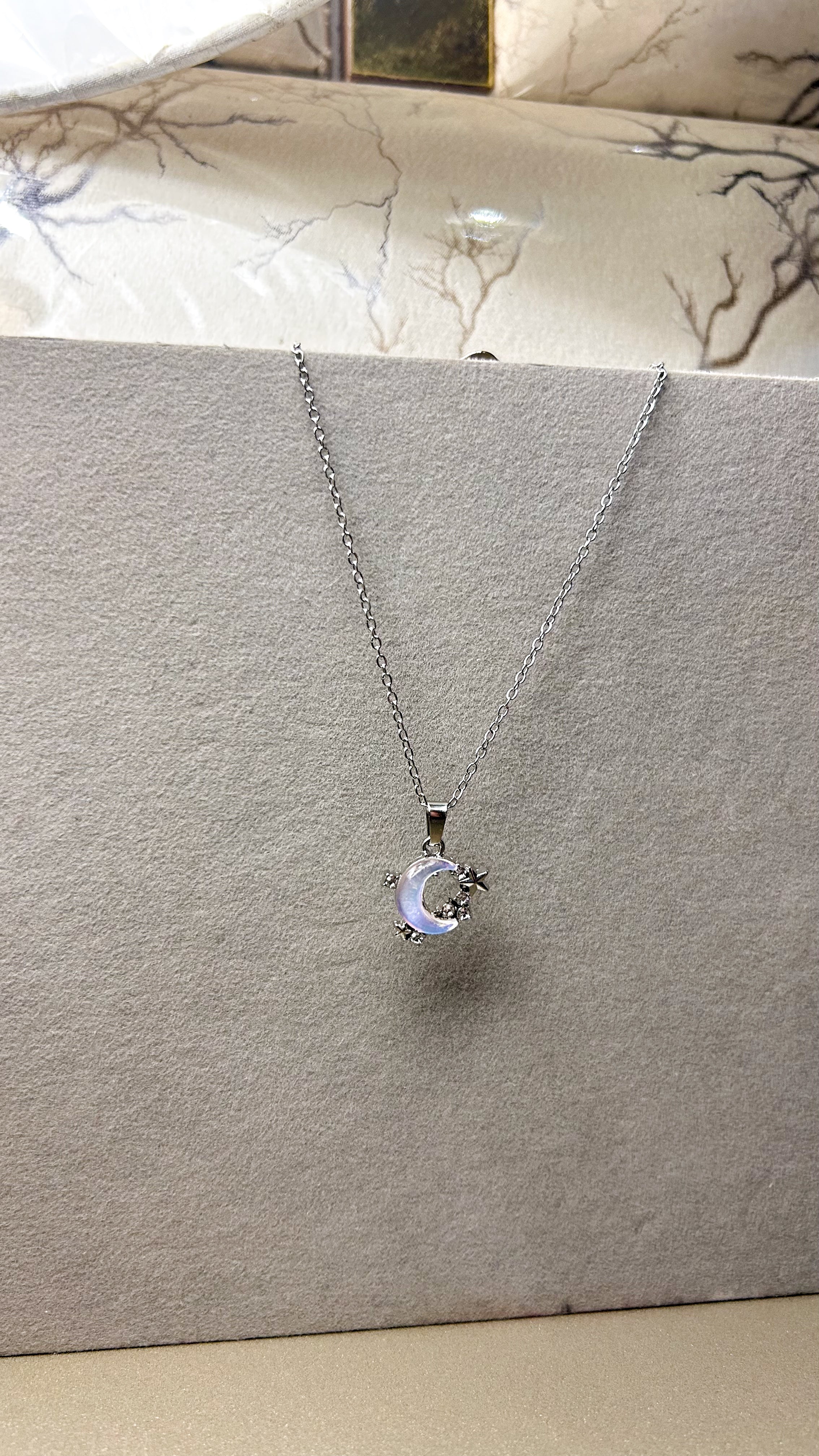 Moonlight Aura Crescent Necklace 🌙✨