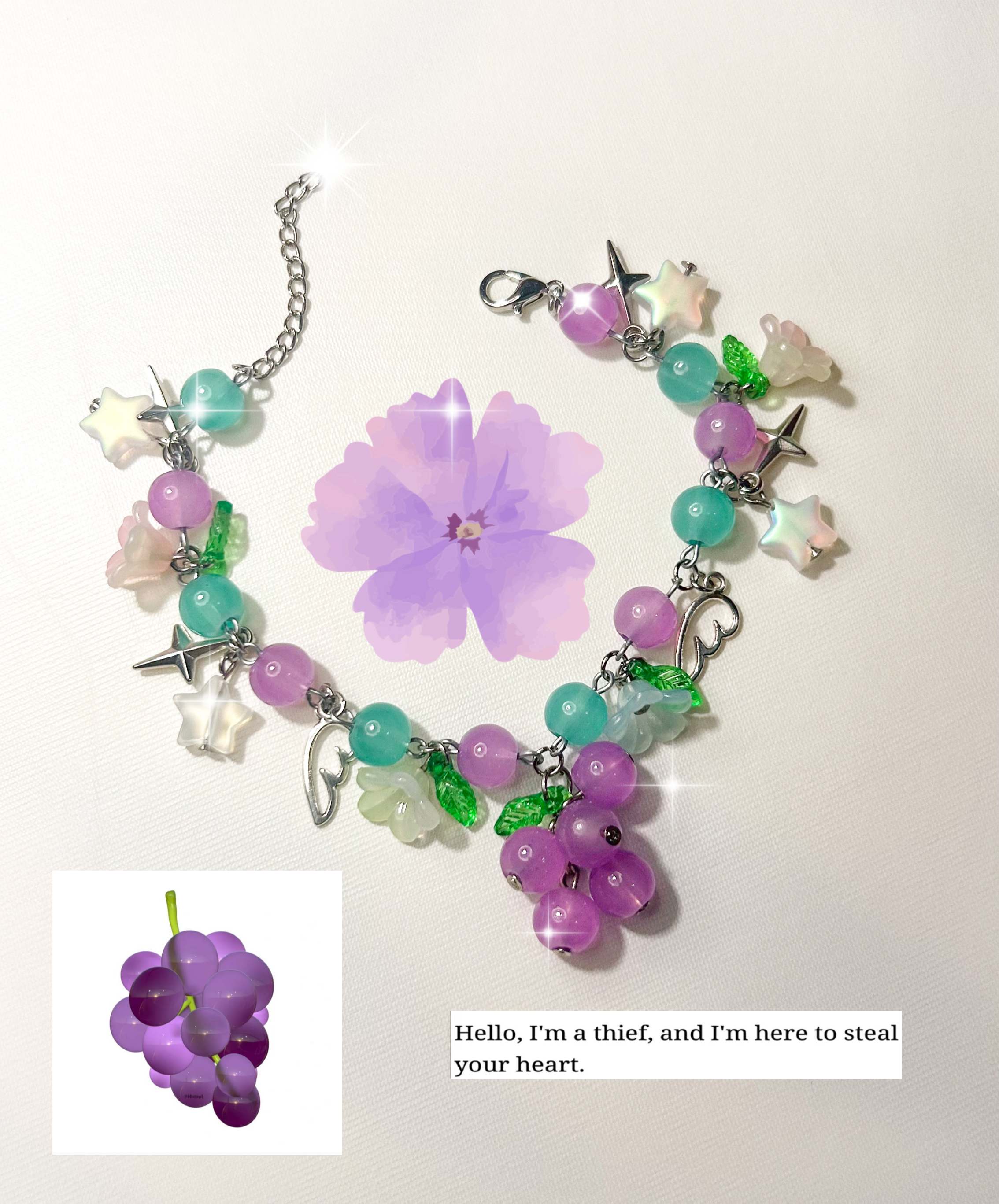 🍇 Wisteria Vine Bracelet 🍇💜