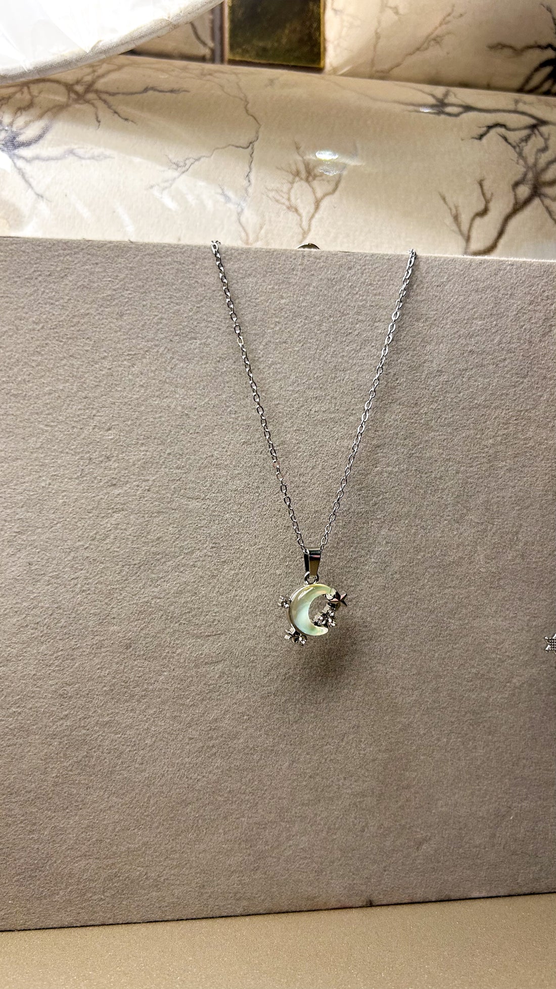 Moonlight Aura Crescent Necklace 🌙✨