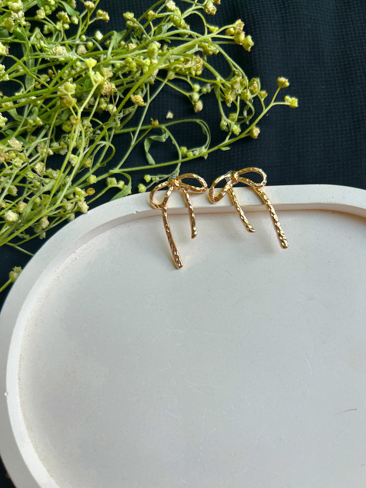 BOWKNOT GOLDEN EARRINGS