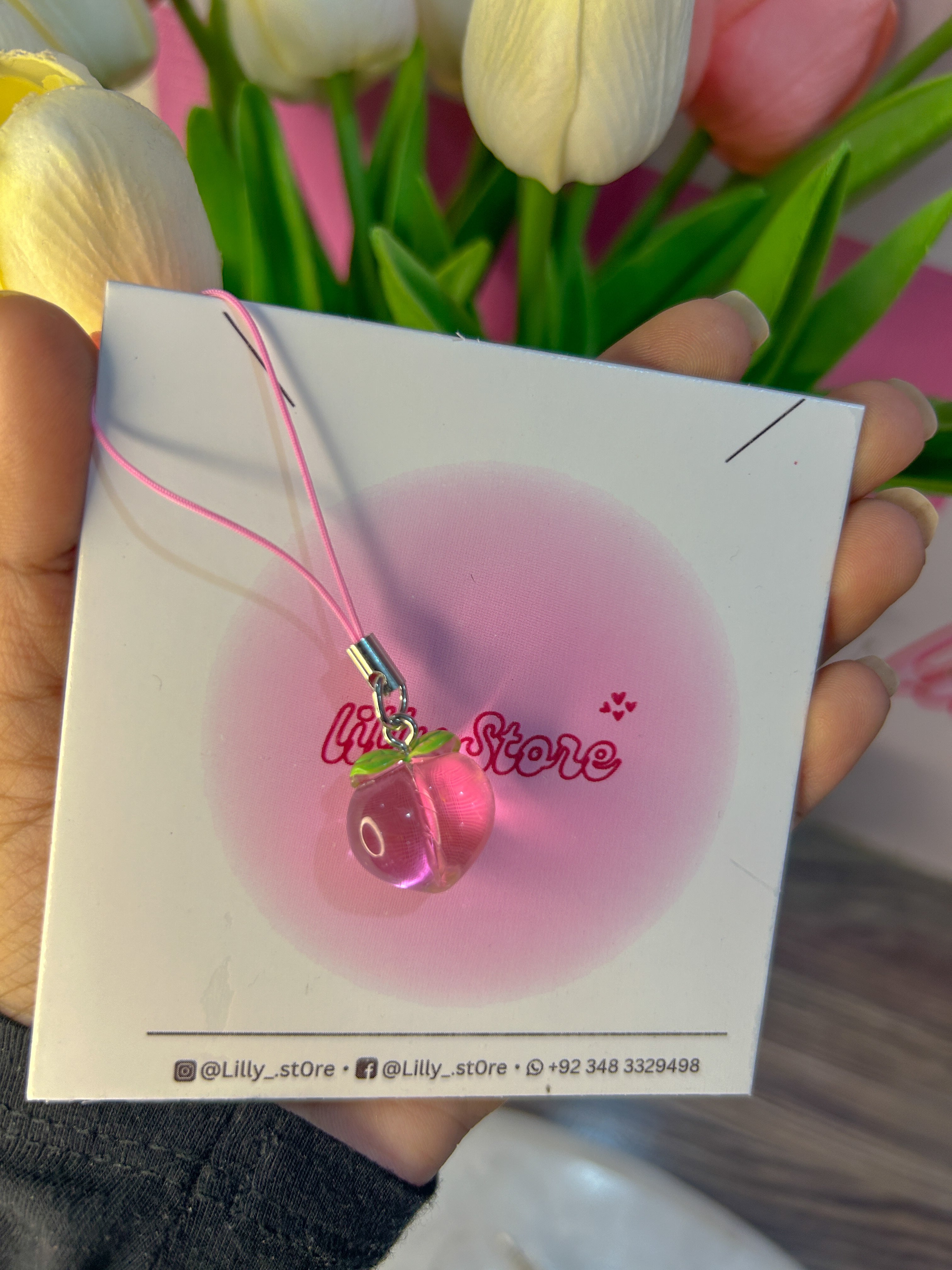 PEACH PHONE CHARM