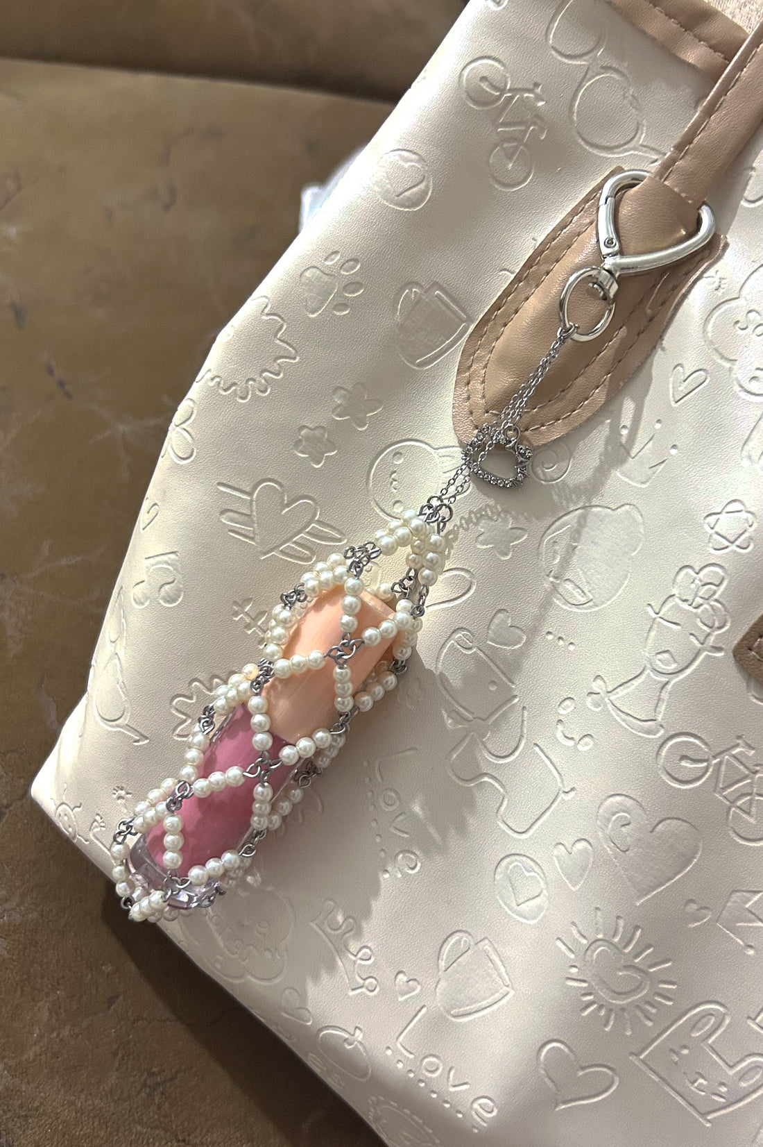 ✨ Pearl Lip Gloss Holder Keychain ✨