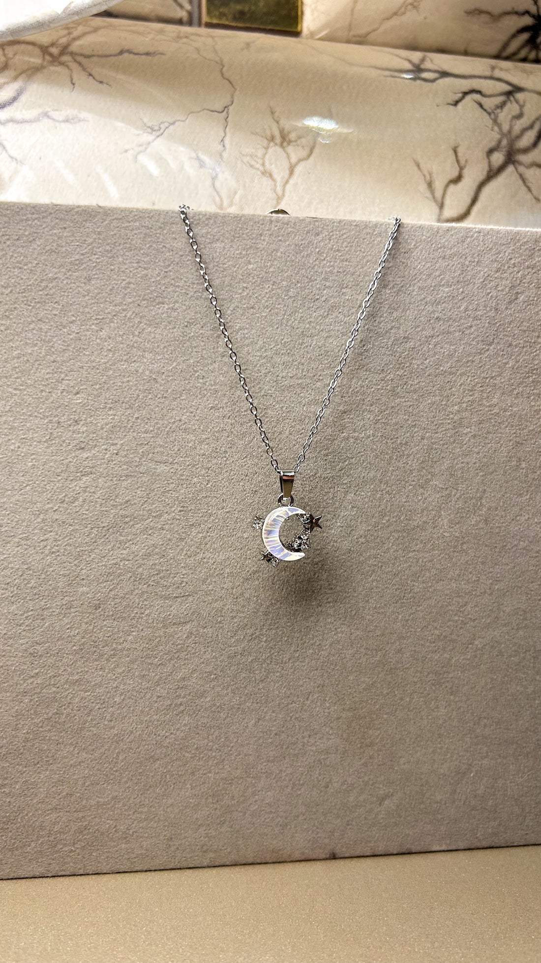 Moonlight Aura Crescent Necklace 🌙✨