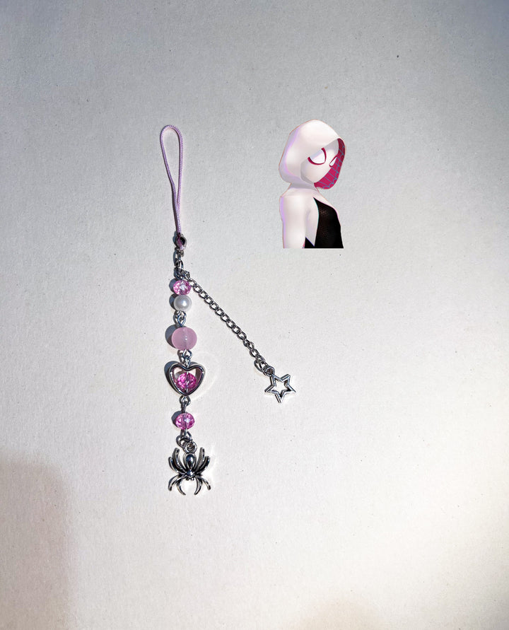 SPIDERMAN & GWEN STACY PHONE CHARMS