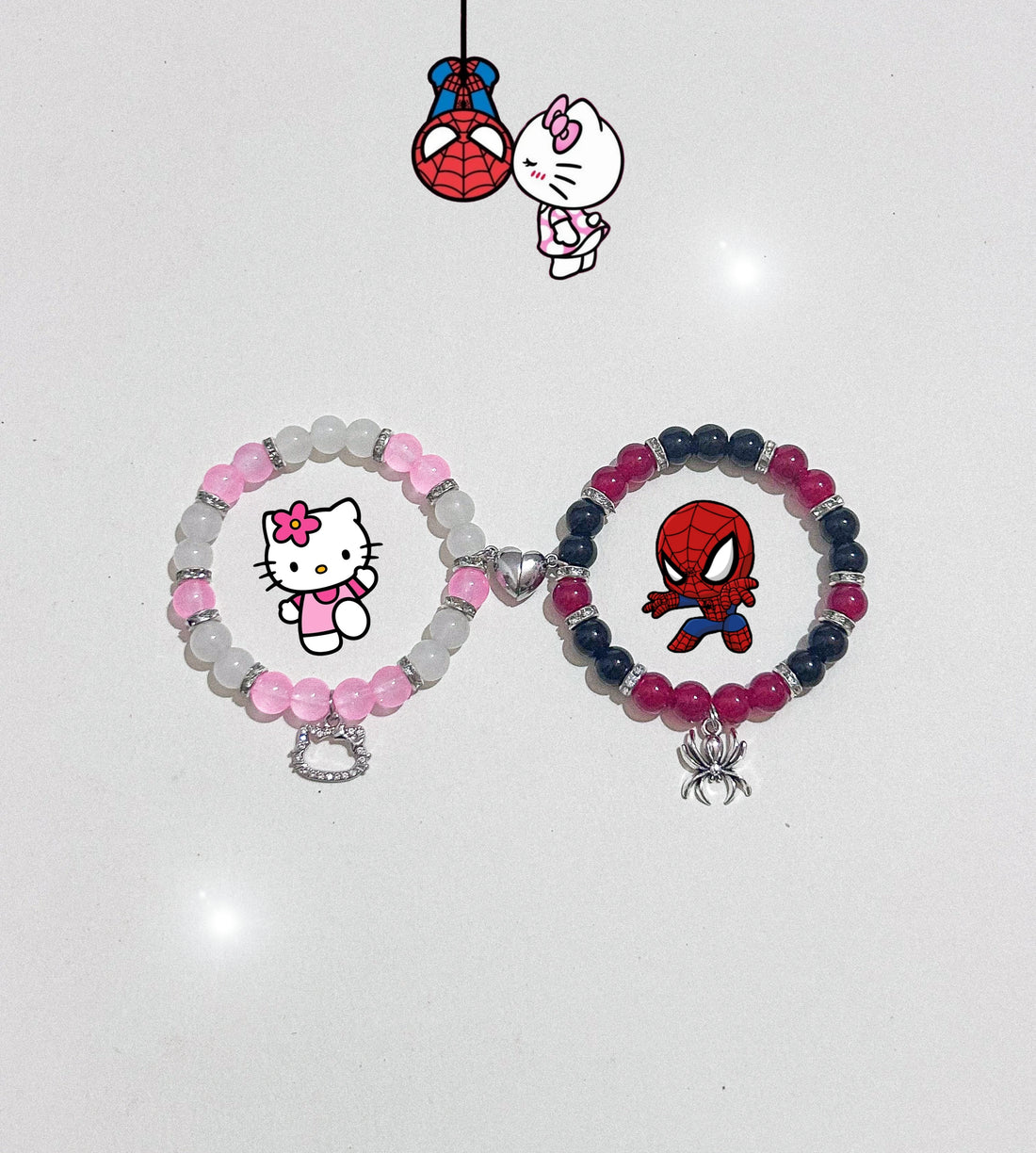 SPIDERMAN & HELLOKITTY INSPIRED COUPLE BRACELET