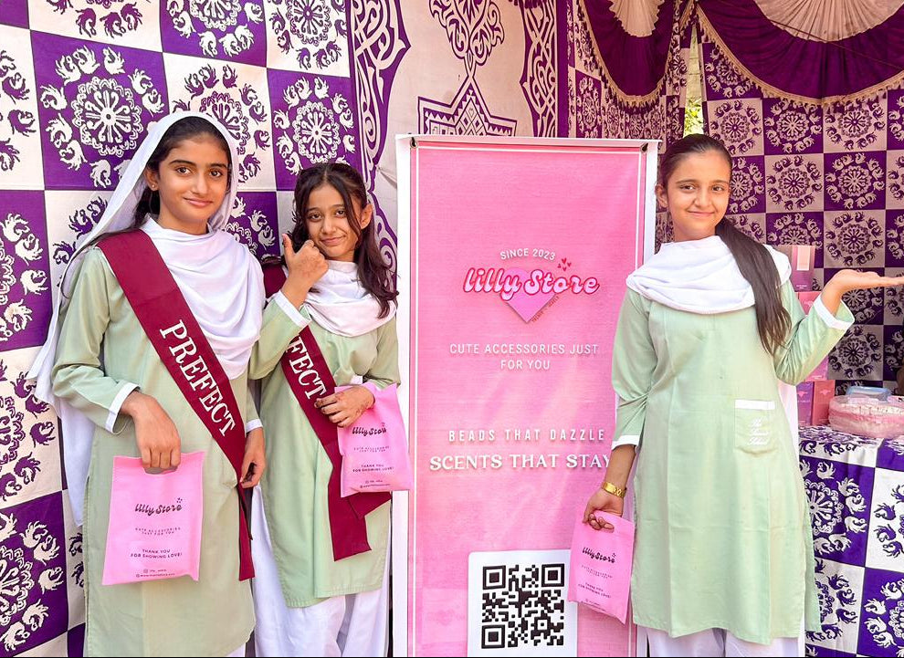Lilly Store Shines at Smart School Tando Muhammad Khan: A One-Day Stall Celebrating Beaded Jewellery and Perfumes